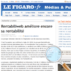 Rentabiliweb améliore encore sa rentabilité Rentabiliweb améliore encore sa rentabilité